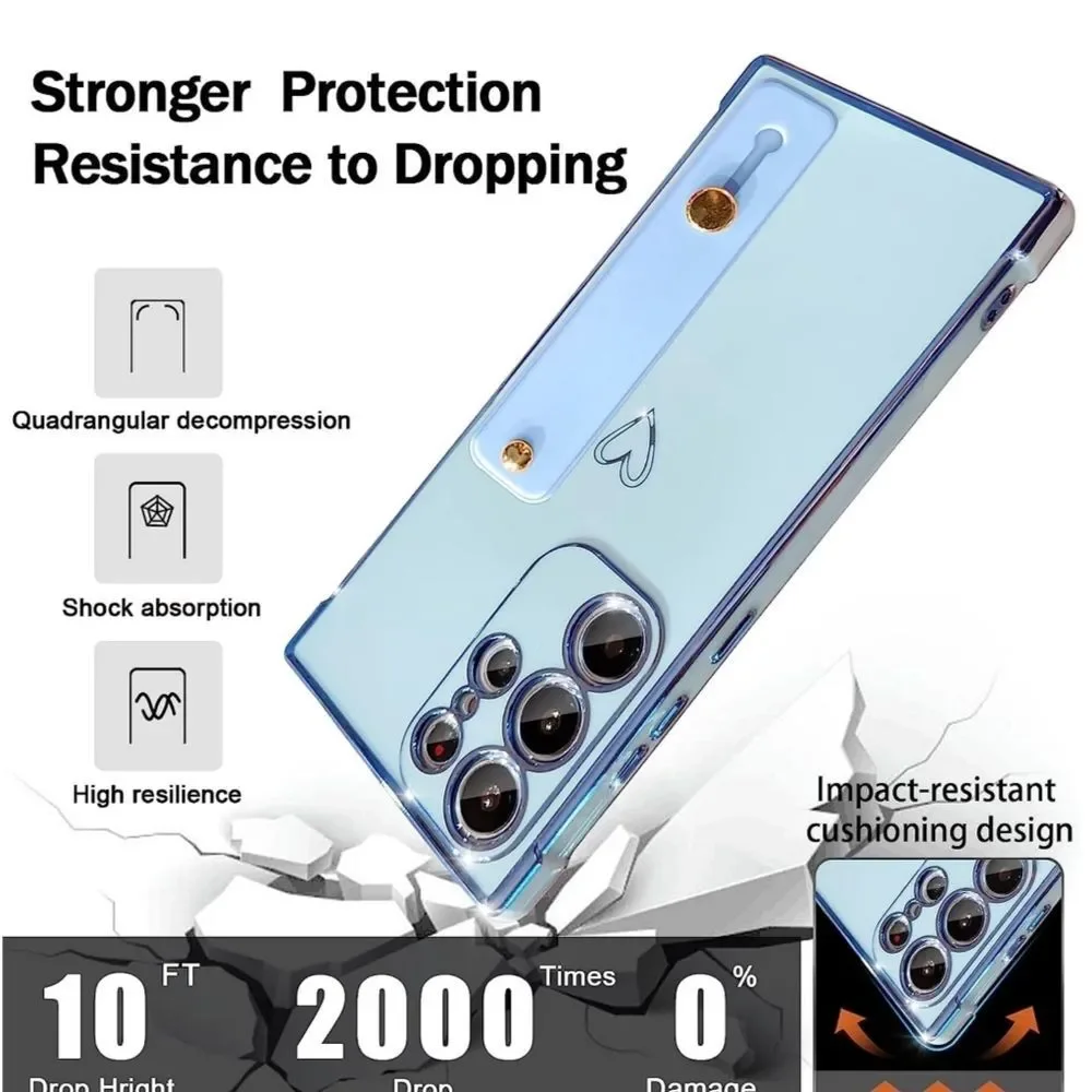 💕$1 Bundled Blue Soft TPU Phone Case with Airbag Protection